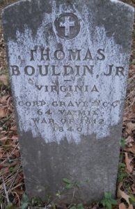 Thomas Bouldin Jr headstone